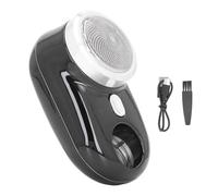 Mini regolabarba elettrico per uomo ricaricabile USB portatile tascabile regolabarba viso baffi stoppia toelettatura corpo nero per viaggi