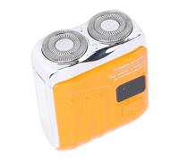 Mini Regolabarba Rotante, Mini Regolabarba Elettrico, Tagliabaffi Tascabile per Uomo, Doppio Taglierino Magnetico Lavabile con Display di Alimentazione per i Viaggi, Arancione