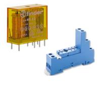 MINI RELE' FINDER MODELLI 40.52-40.51 12-24-VAC O VDC E ZOCCOLETTO 95.75.SMA
