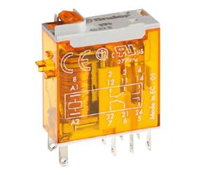 Mini relè industriale Finder bobina 230V AC 8A 465282300040