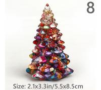 Mini Resina Albero di Natale Ornamento Decor Scultura Figurina Artigianato Gift