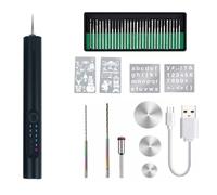 Mini Rettificatrice Elettrica For Intaglio Piccola For Lucidatura Della Giada Micro Litio Piccolo Set Di Rettifica Semplice da usare(Black set 1)