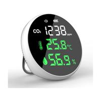 Mini rilevatore di CO2 da tavolo con schermo LED, termometro e igrometro for test della qualità dell'aria for casa e camper Interno/esterno