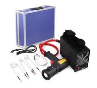 Mini riscaldatore a induzione elettromagnetico senza fiamma da 1500 W con kit di bobine da 4 pezzi for strumenti di rimozione bulloni di riparazione auto,Controllo preciso della temperatura(Noir)