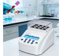 Mini riscaldatore termostatico digitale per bagno secco, gamma di riscaldamento 5-100 ℃, modulo a 15 fori da 1,5/2 ml, timer 0-100 ore per esperimenti chimici e biologici