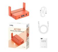 Router da viaggio WiFi Dual Band Cudy TR1200 AC1200 - 1 porta Wan 100/10 Mbps e 1 porta Lan 100/10 Mbps - 2 antenne esterne