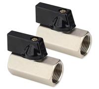 Mini Rubinetto con Valvola a Sfera, Valvole a Sfera 2 x 3/8 di pollice, Filettatura interna Della mini Valvola a Sfera, Mini Valvole a Sfera a Globo, Ottone Cromato, per Connessioni idriche