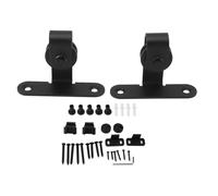 Mini rullo hardware per porta scorrevole per fienile nero set silenzioso liscio pesante durevole per mobile