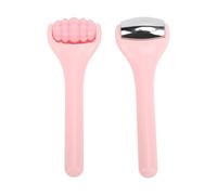 Mini rullo per il viso set per il calo del gonfiore degli occhi e il mal di testa da tensione, l'acciaio inossidabile e il rullo facciale silicone per la cura della pelle, il