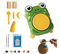 Mini ruota in ceramica, kit per la creazione di piccole ceramiche, strumenti interattivi per principianti, lezioni d'arte, studenti, scuola, campo estivo, aula in famiglia, feste a casa