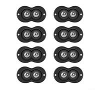 Mini ruote a sfera per mobili per una facile mobilità, attacco su entrambi i lati con viti per un fissaggio sicuro, per spostare mobili pesanti e articoli per la casa (8 pezzi, nero)