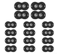 Mini ruote a sfera per mobili per una facile mobilità, attacco su entrambi i lati con viti per un fissaggio sicuro, per spostare mobili pesanti e articoli per la casa (16 pezzi, nero)