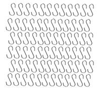 Mini S Ganci,Connettori a Gancio S 100 PCS S Ganci Connettori in Filo di Acciaio Inossidabile Forma di S Piccoli Ganci per Grondaie in Metallo per Artigianato Etichette Portachiavi Gioielli Appendere