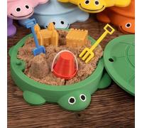 Mini sabbiera a forma di tartaruga con sabbia morbida e piccoli strumenti, mini giardino zen per scrivania, decorazione per la sabbia delle tartarughe, carino kit da scrivania per casa e ufficio