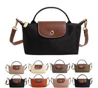 Mini Sac à Bandoulière Tendance avec Bandoulière Réglable, à Main Carré Vintage de Couleur Unie pour Femme