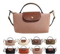 Mini Sac à Bandoulière Tendance avec Bandoulière Réglable pour Femme - à Main Carré Vintage de Couleur Unie