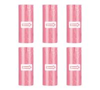 Mini sacchetti della spazzatura 6 rotoli - Dimensioni 22,9 × 20,3 cm, rosa piccoli sacchetti della spazzatura per pattumiera per auto, piccolo bidone della spazzatura