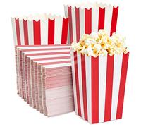 Mini Sacchetti Pop Corn Rosso e Bianco Classici, Confezione da 100 Scatole, 0,6 litri, 14,2 x 8,4 x 8,4 cm