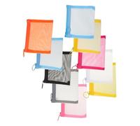 Mini Sacchetto a Rete con Cerniera, 10 Pezzi, Leggero | Organizzazione Compatta, Tessuto a Rete Traspirante, per Casa e Viaggio di Lavoro, Formato Mini Colore Casuale