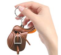 Mini Saddle Syddle Keychain Resistente Alla Materia Cavallo Decorazione Di Auto A Sella | Trailer A Sella Piatti Per Amanti Dei Cowboy Occidentale Per La Decorazione 'auto.