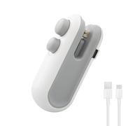 Mini saldatrice con taglierino, ricarica USB-C 2 in 1, saldatrice a mano, per sacchetti di plastica, sacchetti per snack, sacchetti e sacchetti per trucioli (bianco)