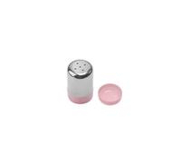 Mini saliera portatile a 5 fori in acciaio inox con coperchio antipolvere, piccola bottiglia per pepe, barattolo per condimenti, utensile da cucina (rosa a cinque fori)