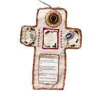 Mini Santuario da viaggio realizzato a mano, per devozione personale e ritiro spirituale, vaso da viaggio rosso con inserto argentato, fede simbolica e sicurezza