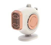 Mini Sbrinatore per Ventola per Riscaldatore per Auto, Riloer 12V 150W Ventola di Raffreddamento con Riscaldamento Automatico 2 in 1 con Clip di Fissaggio per Carenatura Base Rotante, Bianco
