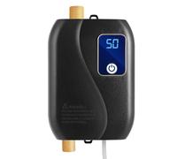 Mini scaldabagno elettrico istantaneo, 3500 W, scaldacqua elettrico, impermeabile IPX4, display LCD, per cucina familiare, bagno