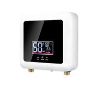 Mini Scaldabagno Elettrico Senza Serbatoio Da 7500 W Montato A Parete Display A LED Supporto Modalità Termostato/regolazione Dela Potenza For Il Bagno Di Casa(Black)