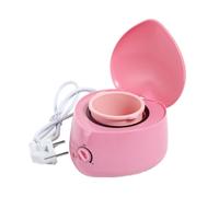 Mini scaldacera portatile da 200 ml, con vasetto in silicone, riscaldamento rapido, temperatura regolabile, adatto per uso domestico, per depilazione bikini e corpo (rosa)