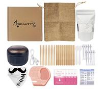 Mini Scaldacera Professionale Kit per Depilazione Uomo e Donna, per il Viso, le Orecchie e Naso, 100g Ceretta, 10 Applicatori a Doppia Punta, Sicura, Veloce, Indolore dei Peli Alimentato tramite USB