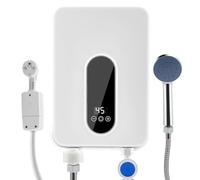 Mini scaldacqua istantaneo, 5500 W, scaldacqua elettrico 220 V, piccolo scaldacqua istantaneo con indicatore di temperatura 30-55 °C, scaldacqua istantaneo da cucina, scaldacqua istantaneo resistente