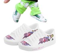 Mini scarpe da skateboard da - Set di giocattoli per dita per sneaker in miniatura, design della suola con impugnatura testurizzata, accessorio per il gioco da scrivania, stile tastiera aggiuntiv