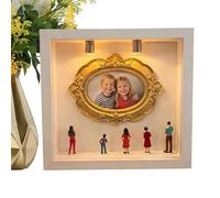 Mini Scatola per musei Fai da Te - Silhouette Family Showcase, Display con Cornice Dorata, per Display in Miniatura, Decorazione Artigianale, Scatola per Il Keepsake per Matrimoni, San