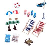 Mini Scena da Spiaggia,Decor Fai da Te Scena Marina per Casa delle Bambole | Mini Decorazioni Da Spiaggia Per Il Giardino Zen,Per Scrivania Vetrina Giardino Zen Camera dei Bambini