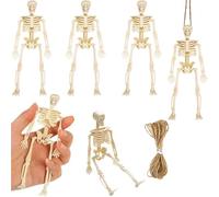 Mini scheletro figurine 8 pezzi piccoli scheletri decorazione Halloween 6 pollici plastica scheletro per Halloween Decor for Craft Spooky Haunted House Accessories Party Favors