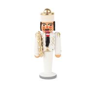 Mini Schiaccianoci Re Bianco 6,5Cm Monaco Regnante Sovrano Principe