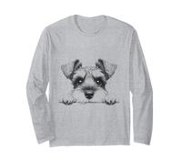 Mini Schnauzer in miniatura che sbircia idea di design carino con cane Maglia a Manica