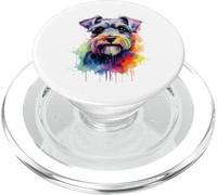 Mini Schnauzer Lovers Pop Art Color Mini Schnauzer Cane PopSockets PopGrip per MagSafe