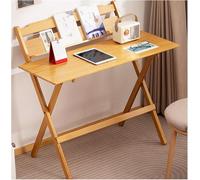 Mini scrivania pieghevole in bambù, senza montaggio, altezza regolabile, tavolo da studio portatile per piccoli spazi, casa, ufficio, soggiorno (legno, 100 x 38 cm)
