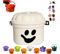 Mini secchielli Boo, mini secchielli spettrali a forma di secchiello, mini secchio nostalgia di Halloween, retrò con stampa 3D di zucca, decorazione per la casa, accessori per eventi di scena per