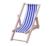 Mini Sedia A Sdraio In Legno - Sedia A Sdraio Decorativa Pieghevole, Mini Poltrona Da Spiaggia | Modello In Scala Per Arredamento Da Tavolo, Per Giardino Delle Fate, Ornamento Da Piscina,