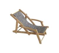 Mini sedia da spiaggia, piccola poltrona in legno, decorazione per la casa delle bambole, modello da scrivania in miniatura per bambini e adolescenti, decorazione da libreria, accessorio da