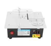 Mini sega circolare da tavolo, 96 W, 5000 giri/min, con 4 lame, regolazione dell'altezza e della velocità, copertura di protezione, aspirazione della polvere, sega circolare compatta per legno