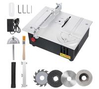 Mini sega circolare da tavolo per fai da te, sega circolare portatile di precisione con alimentatore a 7 marce, lama regolabile in altezza Table Saw 0,1 - 15 mm, facilitazione del lavoro per tutti