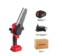 Mini Sega da Tavolo, 30000RPm Sega elettrica senza spazzole da 6 pollici 3000W Cordless Garden Logging Motosega Strumento for la lavorazione del legno for batteria 18V(1 Battery Set)