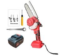 Mini Sega da Tavolo, elettrica senza spazzole da 6 pollici con oliatore for legno da potatura portatile senza fili for utensili elettrici da giardino for mini motosega a batteria(6 Inch 1 battery)