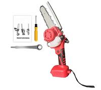 Mini Sega da Tavolo, elettrica senza spazzole da 6 pollici con oliatore for legno da potatura portatile senza fili for utensili elettrici da giardino for mini motosega a batteria(6 Inch no battery)