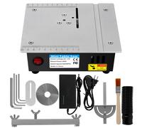 Mini sega da tavolo seghe elettriche da tavolo per uso domestico fai da te modello PCB utensile da taglio lavorazione del legno tornio da banco macchina da taglio lama da 63 mm